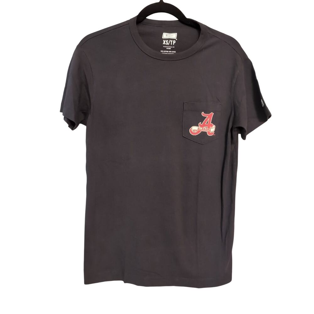 Extra Small Men's T-shirt Alabama Crimson Tide Pocket Roll Tide Roll Black A63